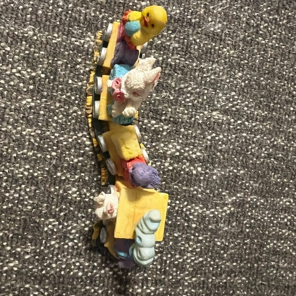 Easter Holiday Train Figurine w Bunnies and Friends